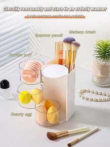 2/3层化妆品收纳盒，抽屉式桌面化妆品收纳盒，迷你简约首饰盒，首饰盒，饰品盒，多层学生文具架，文具盒，儿童首饰盒，玩具盒，展示盒，展示架，防尘防水，易于整理，适用于办公桌、宿舍、卧室、书桌，可收纳铅笔和小物件，适合校园生活和珠宝爱好者。 - 旋轉盒 - 查看 2