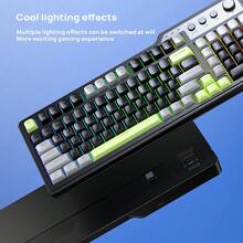 HP K360 Mechanical Feeling Backlit Keyboard, 98-Key Layout For E-Sports Gaming, Colorful Backlight/Multimedia Shortcut Keys/Plug And Play For Desktop And Laptop - White, Blue and Pink [wireless Three-mode] - View 4