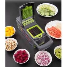 Pro Vegetable Chopper With Container, 8 Stainless Steel Blades For Onion/Potato/Salad Prep Essential, Dishwasher Friendly Space-Saving Kitchen Gadget - Vegetable Cutting - View 3