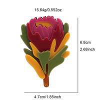 Modische acryl Blume Brosche, personalisierte klassische Damen Kleidungsaccessoires