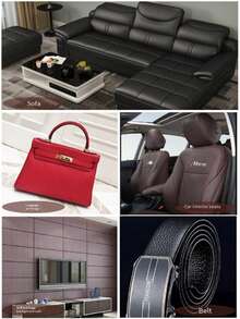 1pc Faux Leather Fabric With Small Litchi Texture, For Car Foot Mat, Seat Pad, Sofa Leather Material - Multicolor - View 8