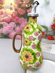 Ceramic Oil Pot Household Anti Hanging And Leak Proof Vegetable Oil Bottle Kitchen Heat-Resistant Peanut Oil Soy Sauce Olive Oil Bottle Vinegar Pot