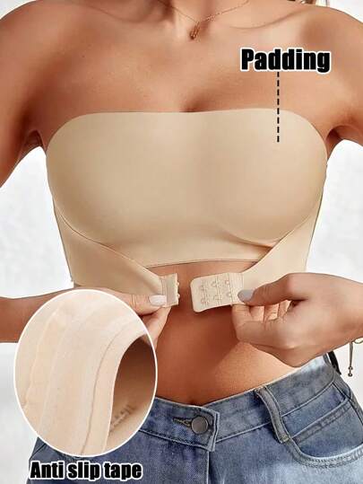 Sexy Strapless Bras Seamless Invisible Bra Push Up Top Lingerie Front Closure Tube Tops Wireless Wedding Bra Breathable Lingerie Underwear