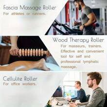 Wooden Massage Tool Kit - Back Massage Board, Full Body Beauty Roller, Fish Tail Scraper