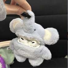 1 pieza Funda suave azul en forma de oreja de elefante pequeña para AirPods1/2, Pro, 3, Pro (2a generación), 4