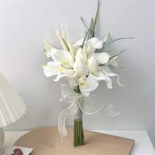 Artificial Calla Lily Bridal Bouquet, Wedding Bridesmaid Flowers, Bride Accessory