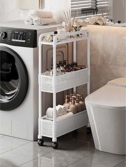 2/3/4层可移动收纳架，浴室分层可移动收纳架，适用于浴室、厨房、宿舍、办公室，多功能零食和化妆品收纳架