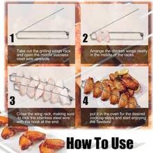 1 pièce Fourchette de cuisson extérieure Wingrails, ustensile de barbecue