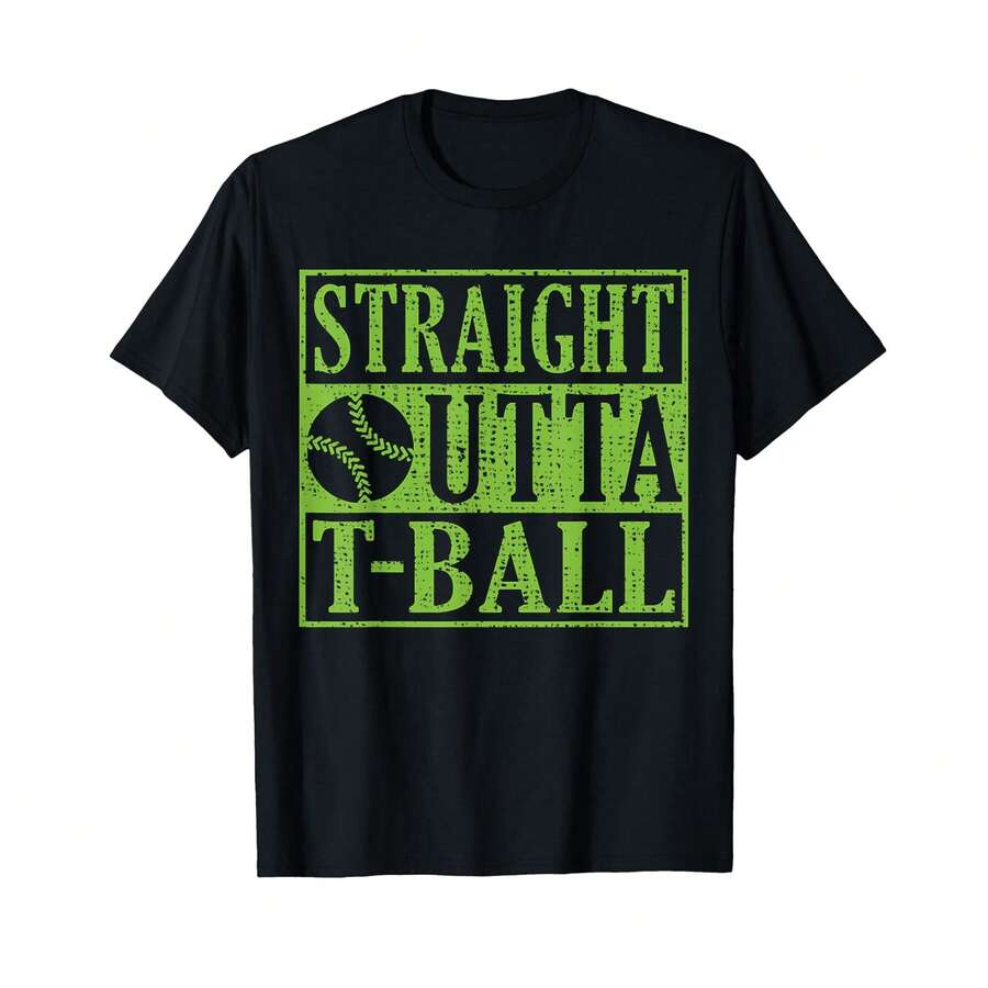 Funny Baseball Gifts For Es Player And Lovers T-Ball T-Shirt+ BL Gifts For Boyfriend - Black - View 1