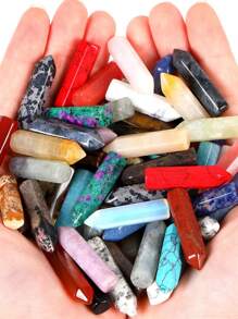 Healing Crystals Wand Stones Sets Natural Amethyst Rose Quartz Clear Quartz Tiger Eye Reiki Gemstones Bulk Hexagonal Points Energy Balancing Chakra Witchcraft Meditation Therapy Decor Desk Gift