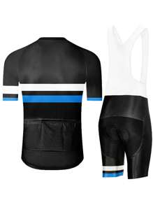 2pcs Men's Summer Short Sleeve Cycling Suit, Bicycle Casual Clothing, Road Bike Mountain Bike Breathable Short Sleeve Shorts, Cycling Clothes