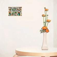 1 Stück lustiges Garten Deko Vintage Holzschild, geeignet für Garten, Schlafzimmer, Zuhause, Outdoor, Hippie Wandkunst Poster