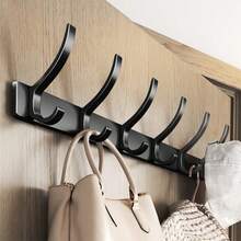 1个门后挂式衣帽架，带挂钩，金属材质，可挂在门后，用于存放帽子、钥匙和其他物品，节省家居空间，适用于入口、浴室、卧室、住宅、宿舍等场合。 - 多色 - 查看 7