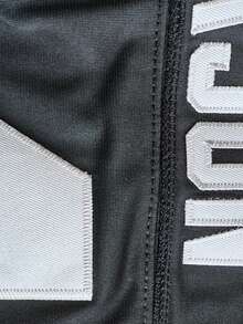 Atonmore Men's 98 Black American Football Jersey Casual Short Sleeved Embroidered Stitching V-Neck T-Shirt Party Rugby Sports Top - 黑色 - 查看 3