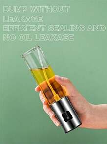 1 Piece Press-Type Glass Oil Bottle, Kitchen And Home Sprayer, Grill Oil Spray Bottle