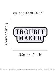 1pc "OFFICER I DROP KICKED THAT CHILD IN SELF DEFENSE" Meme Pin - Viral Dark Humor Badge For Edgy Teens - Black and White - View 6