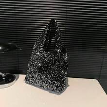Tote Bag For Women Blingbling Sequin Shoulder Bag Hobo Bag Luxury Designer Handbag Slouchy Underarm Bag For Work Travel Shopping