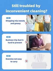 1/2/4/8包超迷你湿巾，便携式迷你湿巾，学生必备，户外湿巾，清洁湿巾，可爱湿巾，旅行湿巾，圣诞包装湿巾 - 彩色 - 查看 5