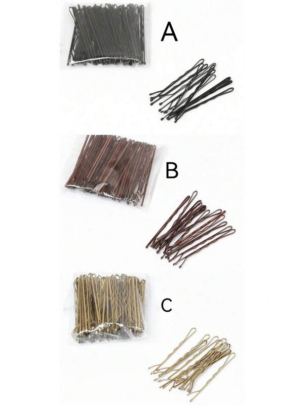 Set di 50 fermagli per capelli multicolore (nero, marrone e oro), fermagli dritti multifunzione stile giapponese e coreano, accessori per capelli, strumenti per capelli, mollette per capelli, pinze per capelli, barrette per capelli