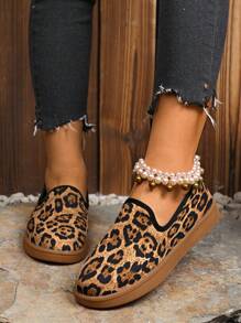 2025 New Women's Summer Leopard Print Casual Sneakers, Soft Sole Fashion Commuting Daily Shoes
