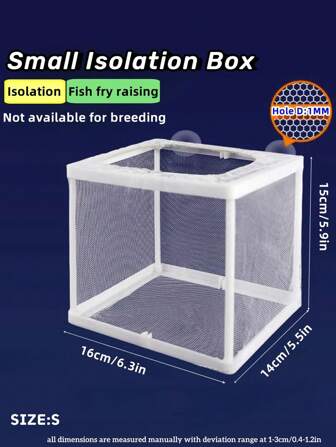 1pc Aquarium Fish Tank Isolation Box/Breeding Box/Tropical Fish Separation Mesh/Floating Injured Fish Protection Net