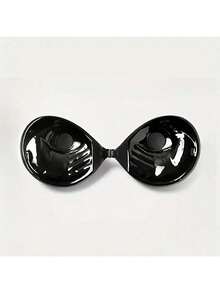 1/2 杯粘性胸罩，厚度 3 厘米，隐形聚拢乳头罩杯，小胸无肩带露背连衣裙隐形胸罩，可重复使用的丰胸胸罩。