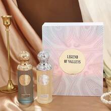 2pcs Gissah Perfume  Bergamot, Passion Fruit, Peach, Geranium, Caramel, Jasmine, High-End Perfume, Elegant Appearance: Beautifully Packaged In A Luxurious Box, Perfect For Boss,Best Friends,Lovers, Gifts On Special Occasions Such As Birthdays, Anniversaries, Or Holidays. - Màu xanh nhạt - Xem 2