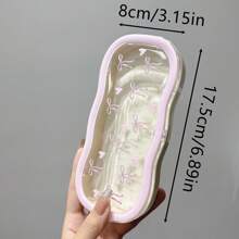 Boîte miroir en forme de nœud d'amour, design de boîte à succion magnétique transparente et résistante à la pression avec nuage. Boîte de rangement rétro pour lunettes de vue et de soleil, parfaite comme cadeau mignon pour anniversaire, révélation de sexe, anniversaire, mariage, fête, cadeau idéal pour collègues, amis et famille, rentrée scolaire