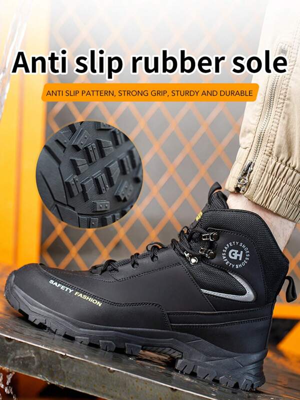 Męskie buty robocze z metalowymi noskami, wodoodporne, miękkie i wytrzymałe, damskie, niezniszczalne, wygodne, gumowe, robocze, antypoślizgowe, do pracy na budowie, w ogrodzie, w magazynie, do codziennych napraw, buty treningowe, buty treningowe, buty robocze, odporne na uderzenia i rozbicia, buty robocze do warsztatu kuźniczego, do eksploracji na świeżym powietrzu i wędrówek, buty z metalowymi noskami do pracy na świeżym powietrzu, buty trekkingowe z ochroną stóp