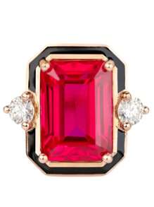 1pc Red Cubic Zirconia Drop Oil Ring, Suitable For Daily Wear For Women