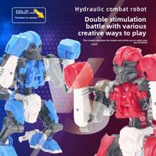 Kit di esperimenti STEM con robot da boxe idraulico | Costruisci 2 robot da boxe a propulsione idraulica! | Esplora i sistemi idraulici e idroelettrici | Sfida gli amici in battaglie di robot da boxe!