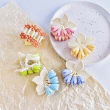 1pc Elegant Tulip Decor PS (Polystyrene) Hair Clip, Suitable For Everyday Wear Hair Accessories Elegant Hair Claw Women Claw Clips Fall Winter Flower For Vacation Outfits Woman - Multicolor - View 2