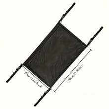1PC Large-Capacity Car Ceiling Storage Net – Durable Black Mesh Organizer With Multiple Compartments, Easy To Install, Travel Essential