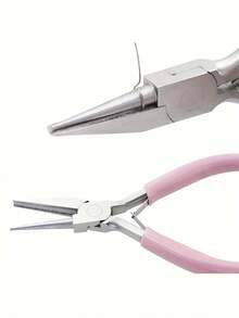 Professional Round Concave Pliers Jewelry Pliers Round Nose Pliers, Precision Wire Looping And Bending Tool Mini Diy Jewelry Making Tool, Ideal Tool For Craft Hobbyists - Pink - View 4
