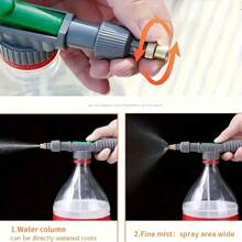 Handheld High Pressure Sprayer With Adjustable Nozzle - High Pressure Garden Watering Spray Bottle Hand Pump Air Spray Tool For Garden Tops, Durable Plastic, No Batteries Required, Easy To Use Design, Efficient Watering, Garden Watering Tool | Adjustable Nozzle Sprayer