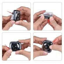 Bumper Case Cover With 3D Tempered Glass Compatible With Smartwatches Of The Same Size 38/40/42/44 - Silver - View 5