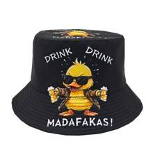 Cappello da pescatore di stile alla moda "PWE PWE", stampa stile urbano, cappello da sole casual da esterno a protezione solare, unisex