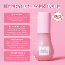 Glow Recipe Watermelon Niacinamide Dew DropS - Brightening, Plumping Hydrating Face Serum, Makeup Primer + Liquid Highlighter With Hyaluronic Acid - Dewy &Amp; Glowing Korean Skin Care (40ml) - Door Ornament - View 2