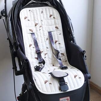 1pc Baby Stroller Seat Pad, Floral Pattern, Soft & Comfortable 3D Breathable Mesh Baby Stroller Cushion, Cooling Pad, Suitable For Summer Use