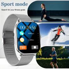 LOMAXFR Smartwatch,Multifunctional Sports Smart Watch, Wireless Calls & Music, Step Counter, Message Notifications, Sedentary Reminders, Alarm Clock, And Multiple Watch Face Wallpapers. Compatible With Android And IOS, Unisex, Perfect As A Mother's Day Gift.
