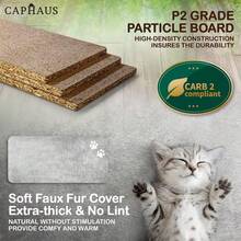 Local Delivery-CAPHAUS Tall Climbing Modern Indoor Play Tower For Large Cats Kittens, 70-Inch With Top Perch, Cat Cave Condo, Cat Tree W Hammock, Multi-Level Cat Activity Tree W Cute Scratching Posts - 淺灰色 - 查看 6
