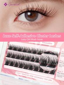 [30Pcs]GENIELASH Glue-Free Luxe Eyelash For Beginner Self Adhesive Eyelashes Natural False Eyelashes No Need Glue