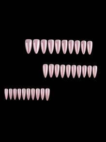 Transform Your Nails With 72pcs Long Stiletto French Style Modern Classic Simple Blue Aurora Gradient Solid Color Laser High Gloss Metallic Mirror,Pink Cateye Full Cover Fake Press On Nail Kit For Daily Wear And Party Will Give You Look A Cool
