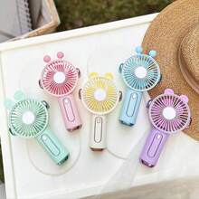 Super Portable Mini Handheld And Table Fan Charges With USB Cable - Multicolor - View 5