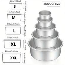 1pc / 4pcs, Aluminum Cake Mold, Mousse Cake Baking Tray, Perfect For Weddings, Mother's Day And Birthday Parties, Baking Essentials | Round Cake Mold | Non-Stick Surface - Multicolor - View 12