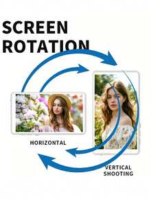 Tangle-Free Selfie Remote Control Wireless MagSafe Selfie Monitor Screen For IP & Android, 1800mAh With Wireless Remote, 3-Level Brightness & Wide Screen Mode, Using Phone Rear Camera For Selfie Vlog No Delay Live Stream Mother's Day Birthday Gift - White - View 5