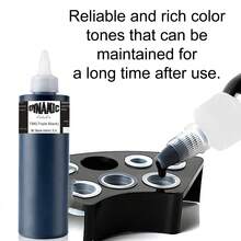 8oz (250ml) Super Thin Black Tattoo Ink, Suitable For Lining, Makeup Studio, Beginner Silicone/Leather Practice, Black Supplies - Multicolor - View 7