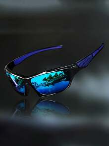 1 件时尚经典环绕式时尚眼镜，男女通用，适合旅行、驾驶、海滩、派对、音乐节、音乐会，是理想的礼物 - 同款多色 - 查看 2