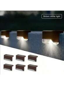 12 Stücke Solar-betriebene LED-Gartenleuchten, Treppenbeleuchtung für Außen-Dekoration - Terrasse, Stufen, Geländer, Wand, Garten, Treppe, Terrasse, Zaun, Einfahrt Beleuchtung, Multi-Farb-Steuerung, für Heim-Dekoration und Geländer-Dekoration