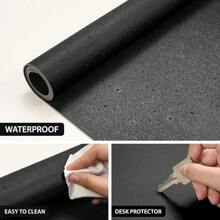 Desk Pad Protector Mat - Dual Side PU Leather Desk Mat Large Mouse Pad Waterproof Desk Organizers Office Home Table Decor Gaming Writing Mat Smooth (Black/Black,  31. 5" X 15. 7")